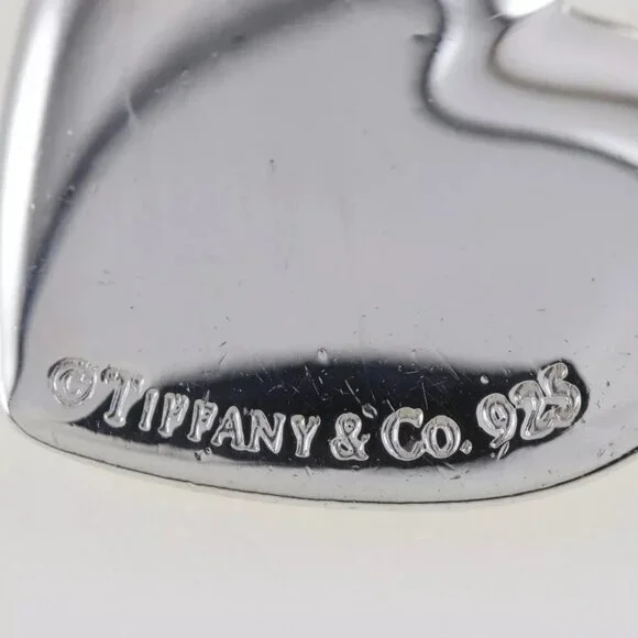 TIFFANY&Co. Double heart Bangle 3 stations Silver925 23.6g Women